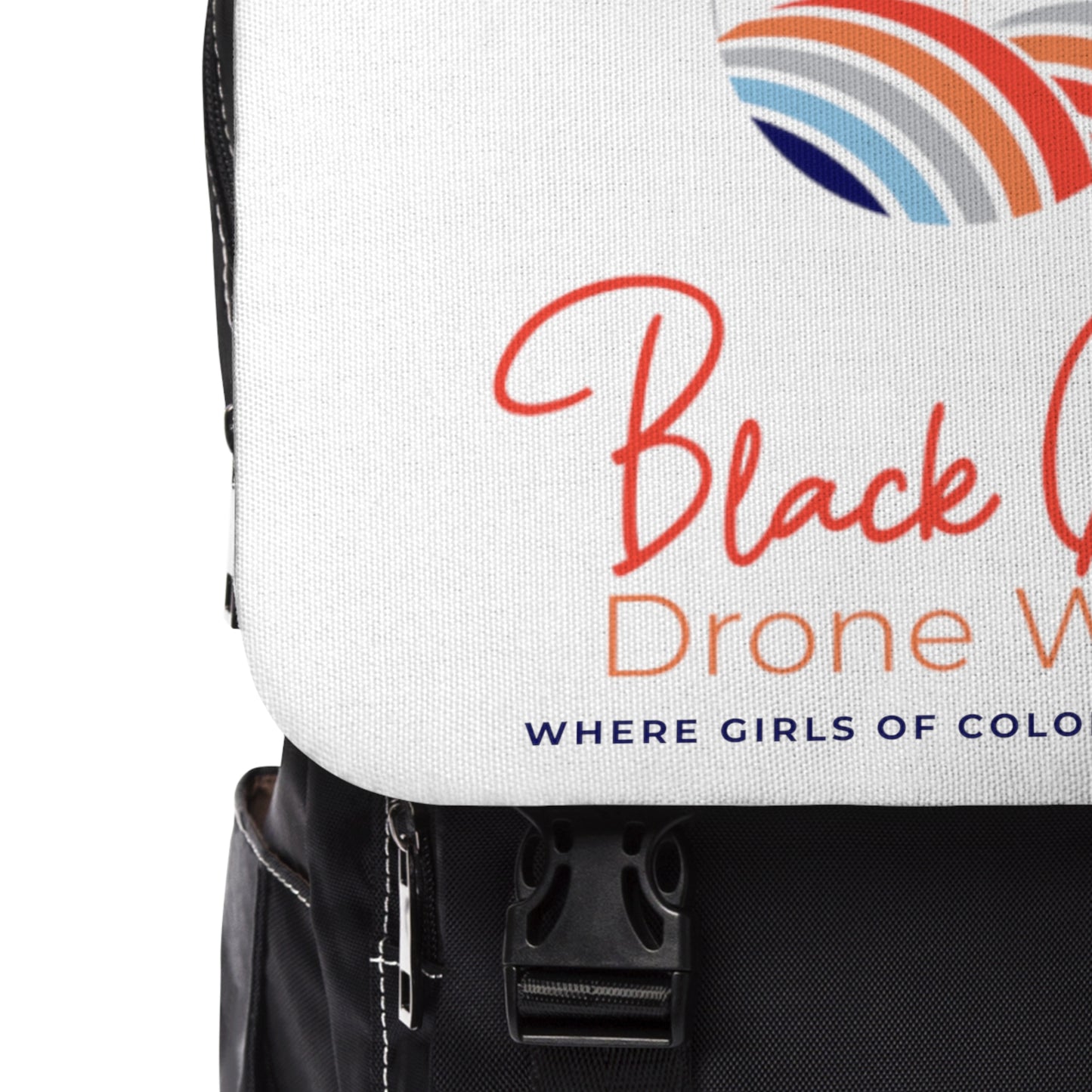 BGDW White Unisex Casual Shoulder Backpack