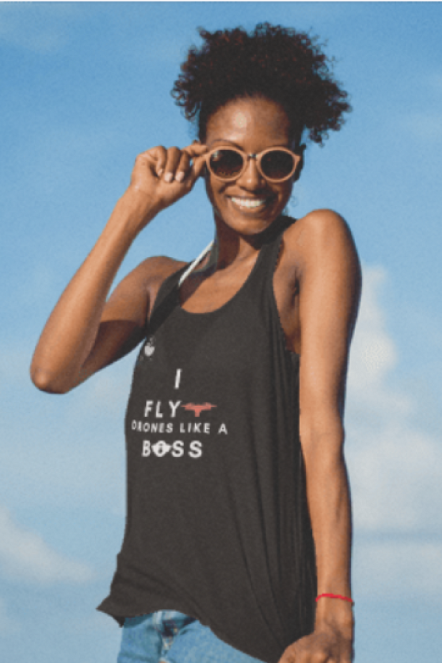 Flyin' Like a Boss Racerback Tank Top