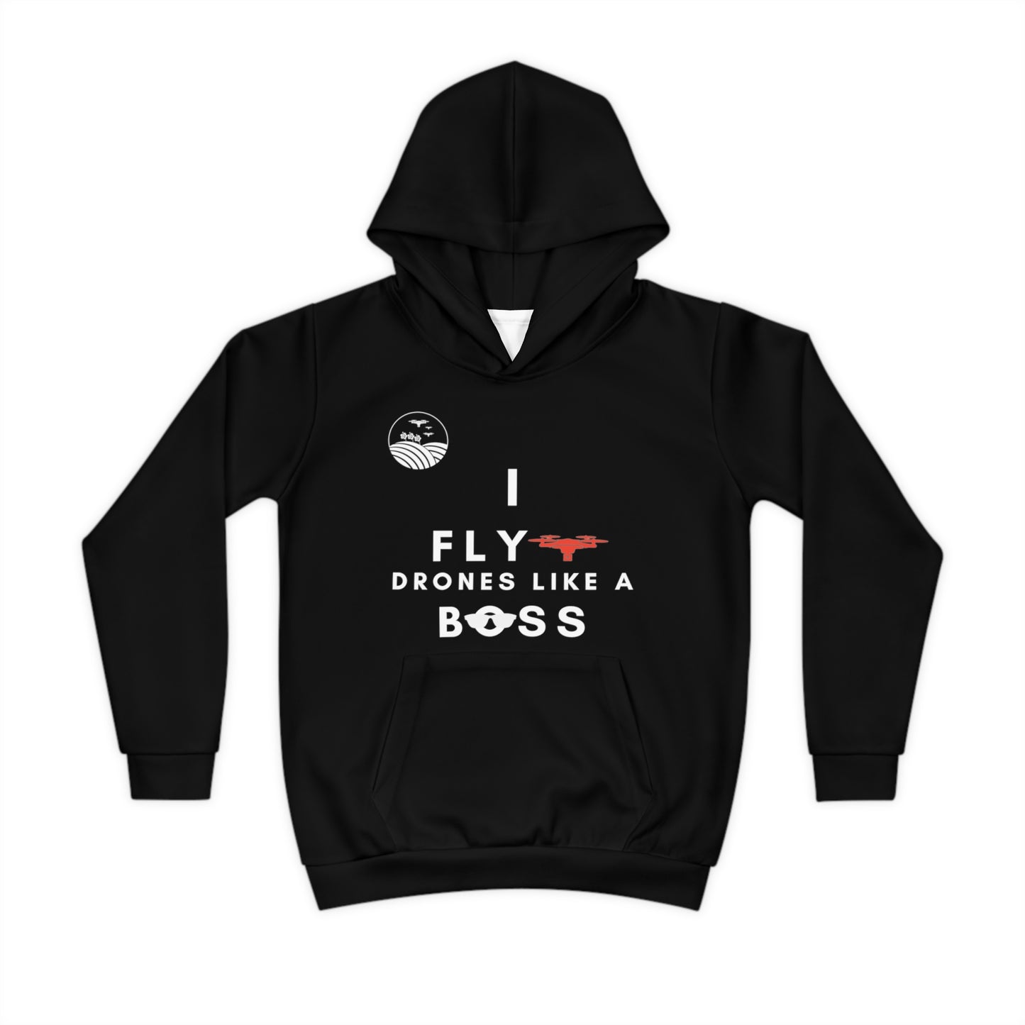 Flyin' Like a Boss Kids Hoodie (Black)