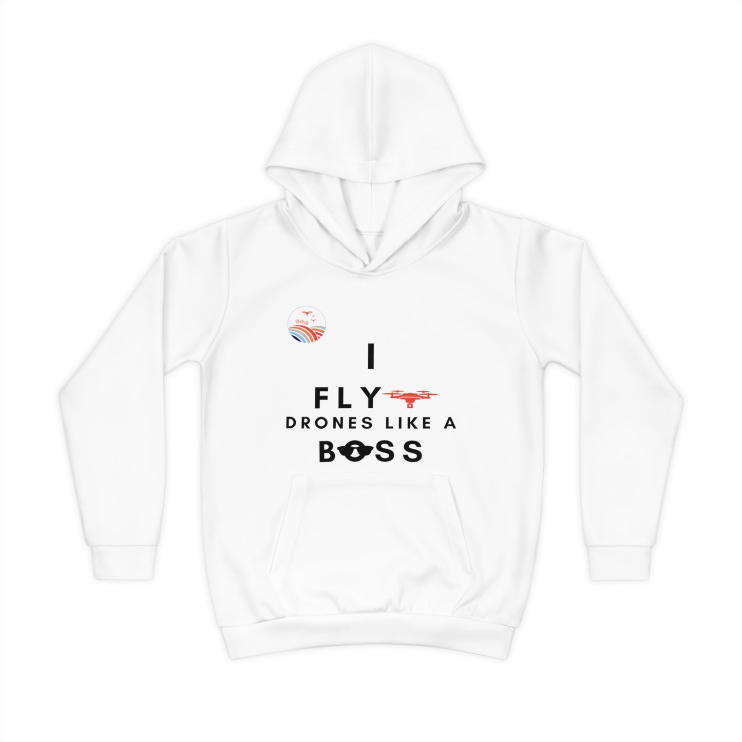 Flyin' Like a Boss Kids Hoodie (White)