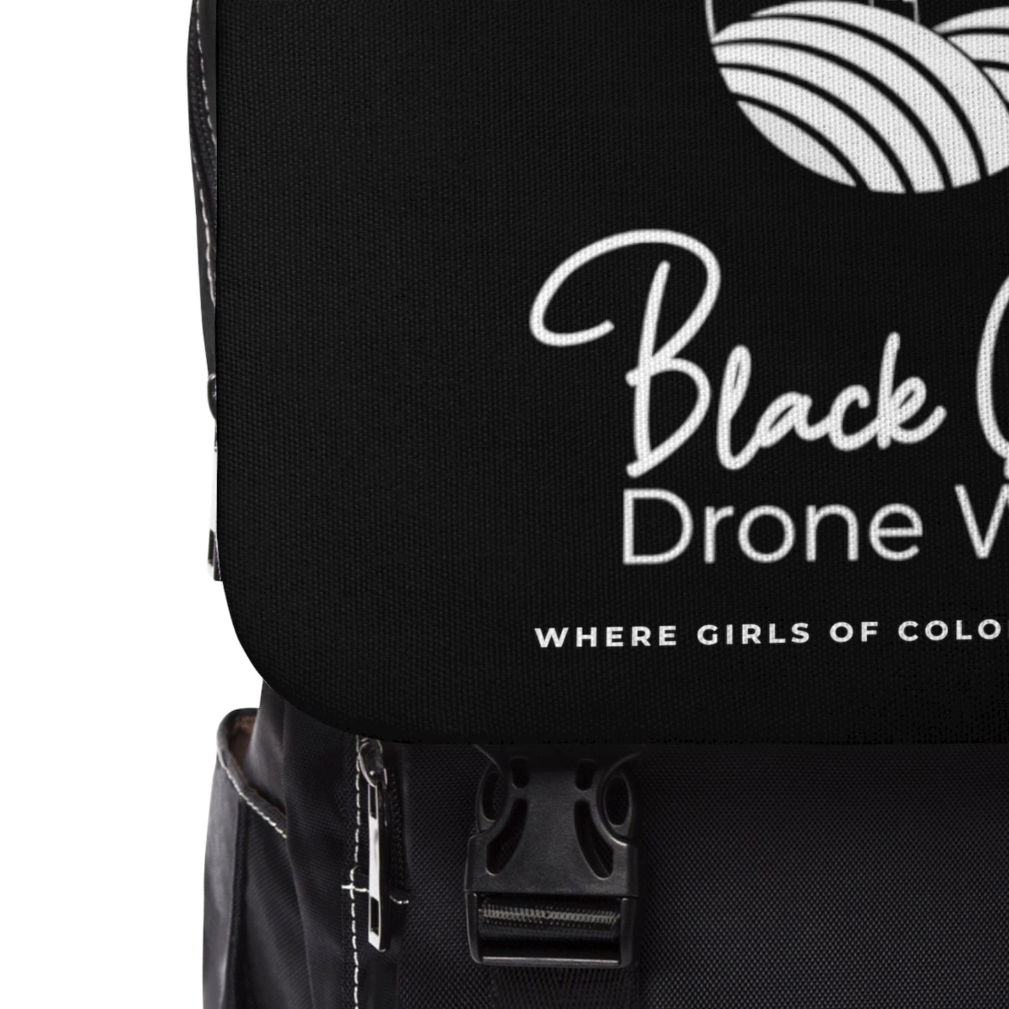 BGDW Black Unisex Casual Shoulder Backpack