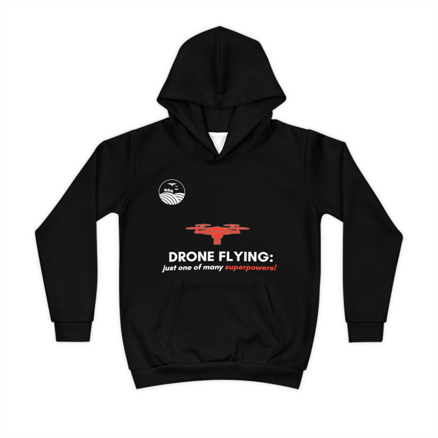 Superpowers Drone Kids Hoodie (Black)