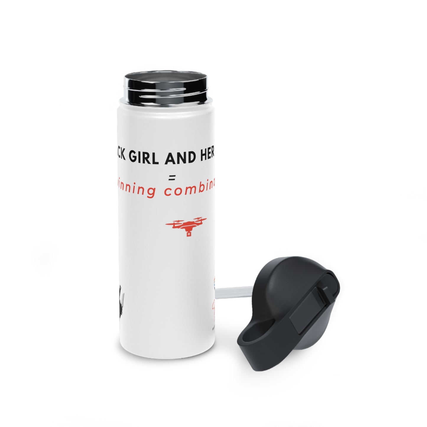 Winning Combo White Stainless Steel Water Bottle