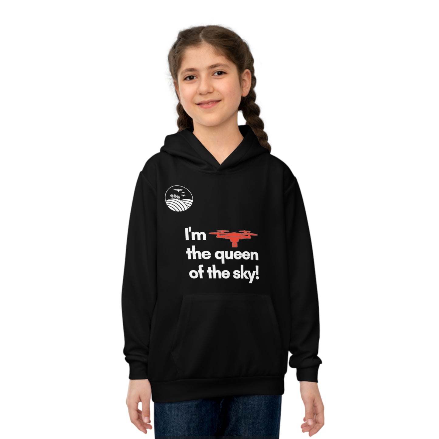 Sky Queen Kids Hoodie (Black)