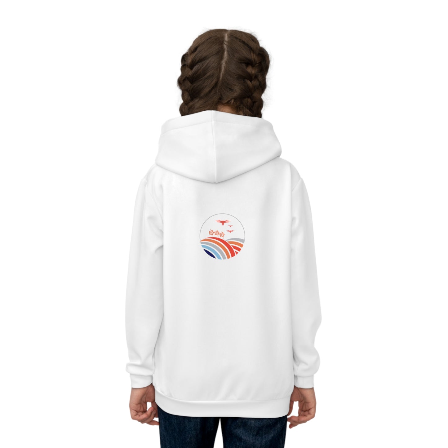 Superpowers Drone Kids Hoodie (White)