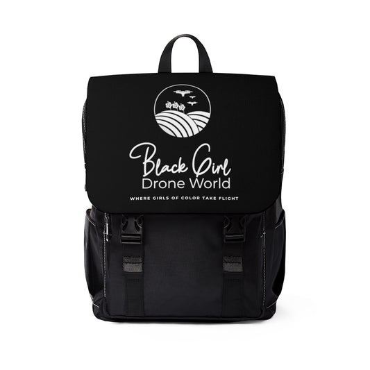 BGDW Black Unisex Casual Shoulder Backpack