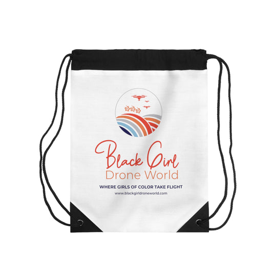 Winning Combo White Drawstring Bag