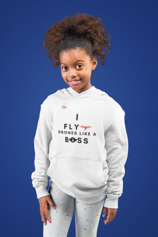 Flyin' Like a Boss Kids Hoodie (White)